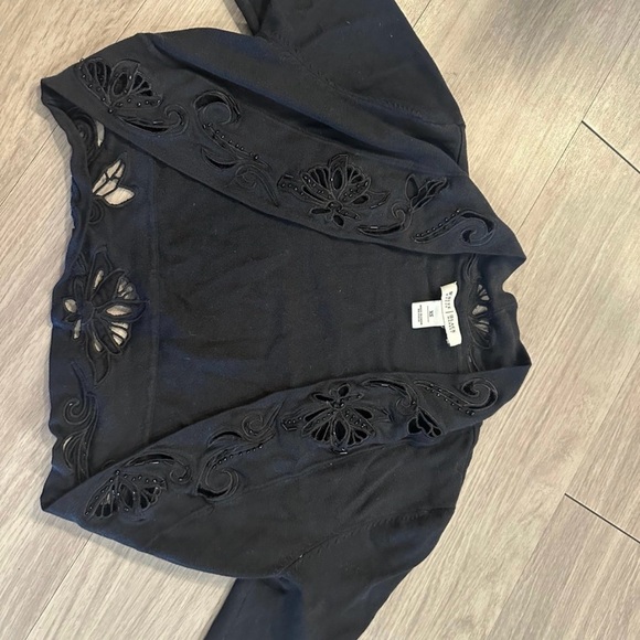 Black Embroidered Women's Sweater - Picture 4 of 5